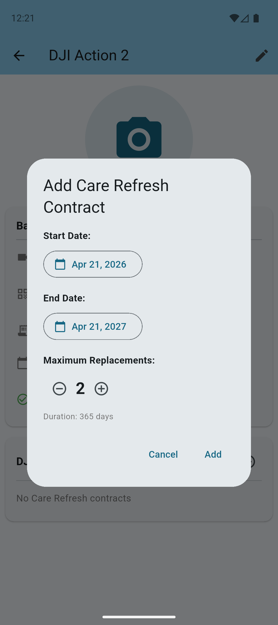 Action cam care new refresh contract